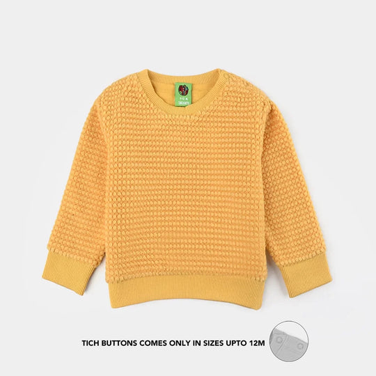 Infants Girls Sherpa Sweatshirt YELLOW TEXTURE