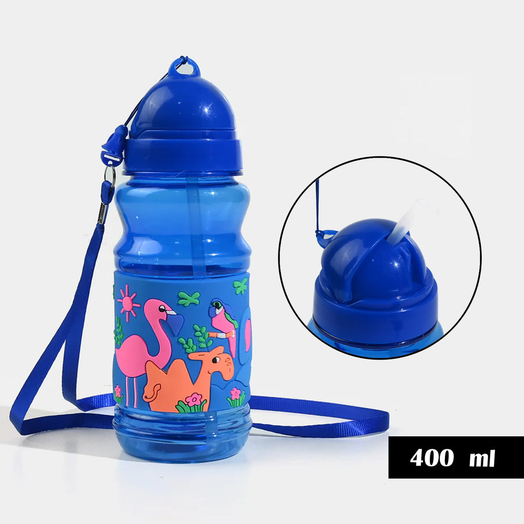 Kids Plastic Water Bottle with Carrying Strap