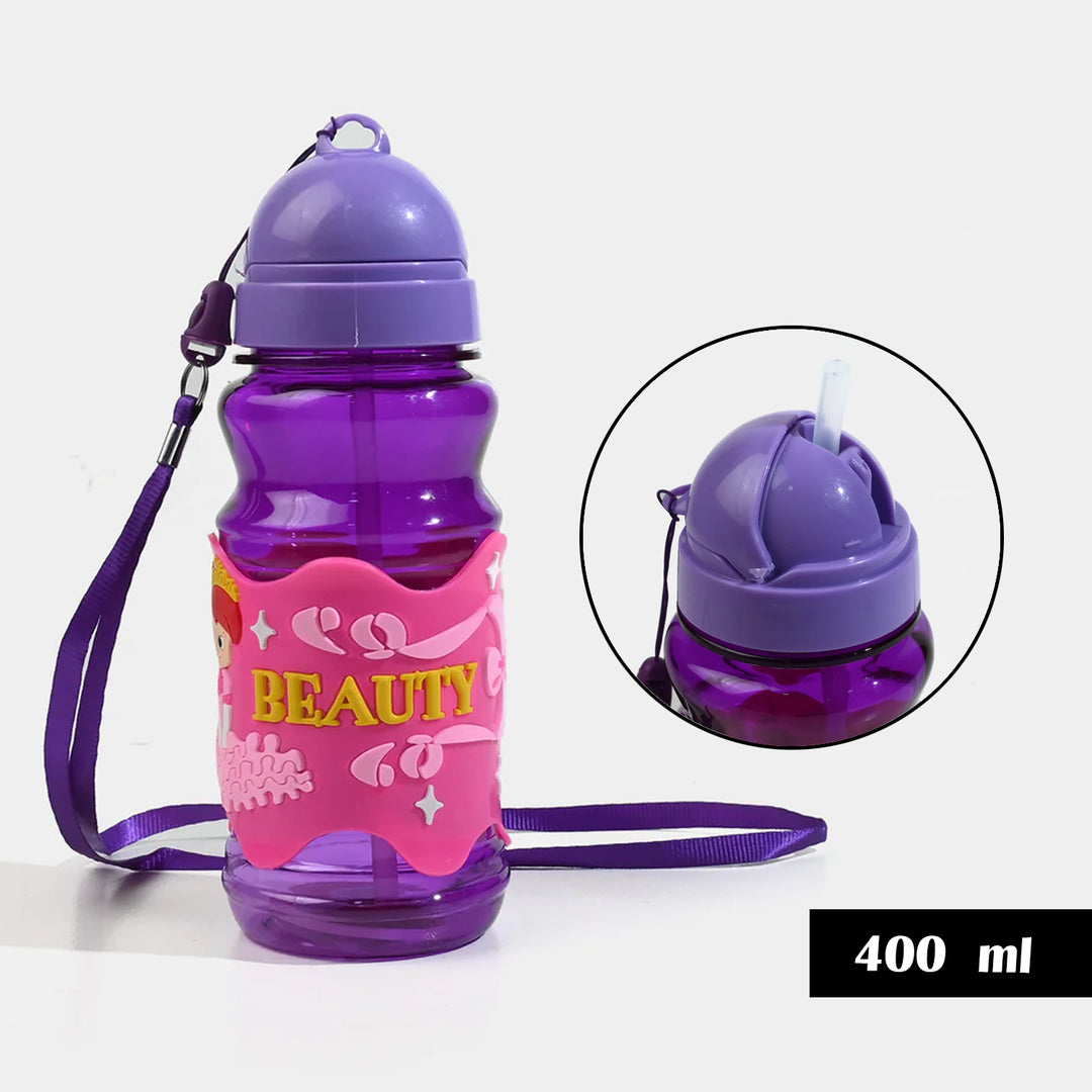 Kids Plastic Water Bottle with Carrying Strap
