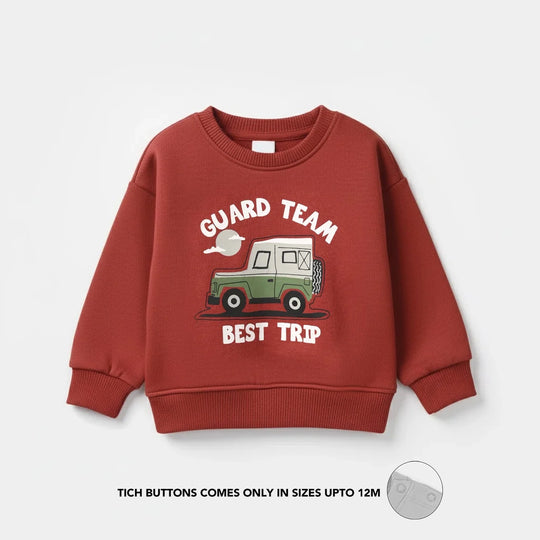 Infant Boys Fleece Sweatshirt - Red