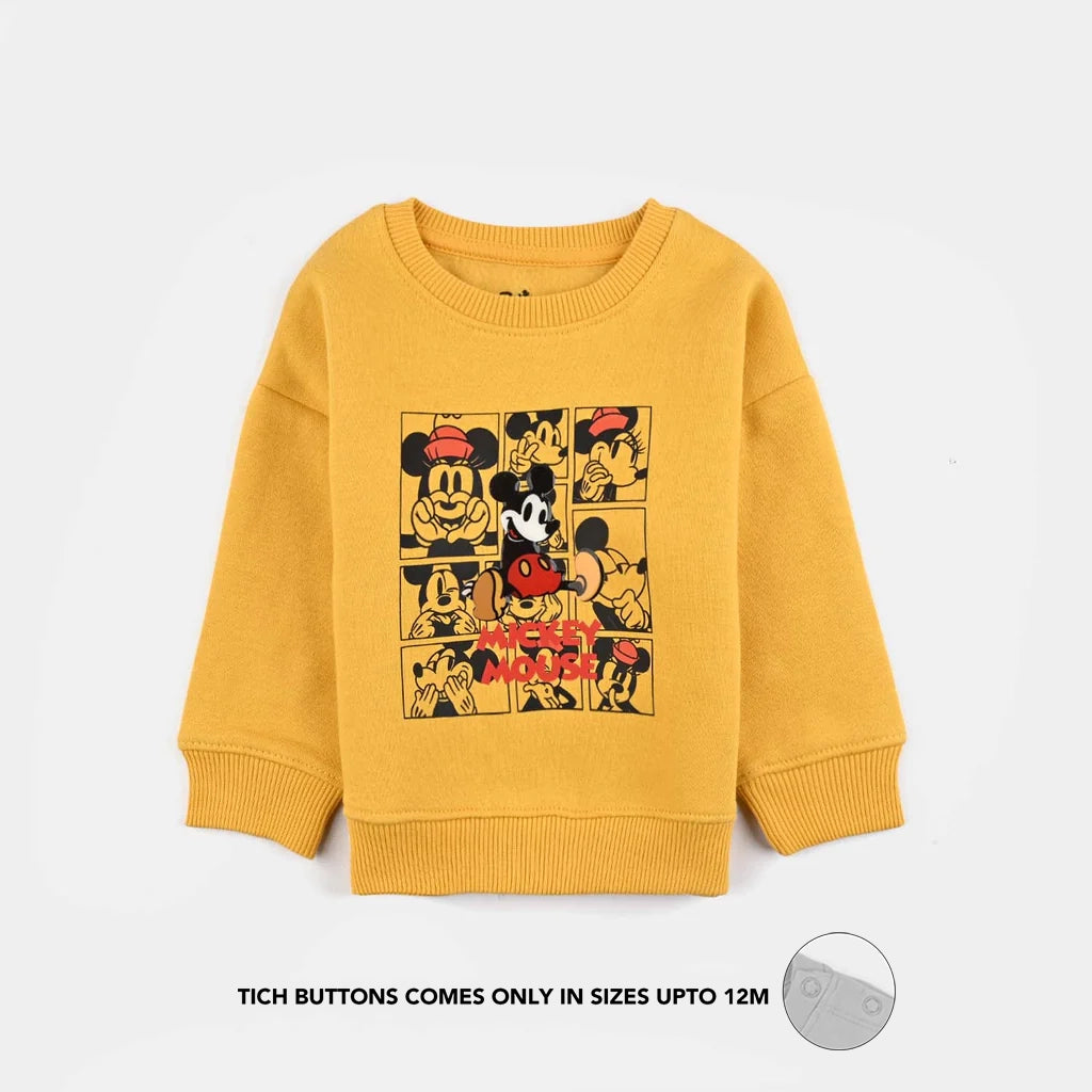 Infant Girls Fleece Sweatshirt-Yellow