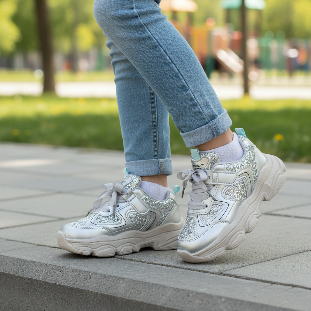 Girls Joggers 1369-SILVER