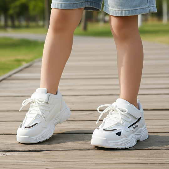 Girls Joggers 007-2-White