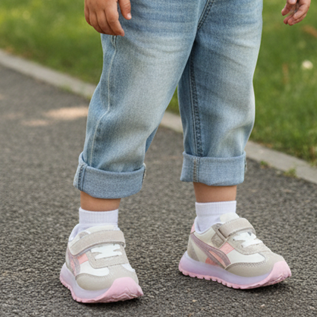 Girls Joggers 3352-Beige/Purple