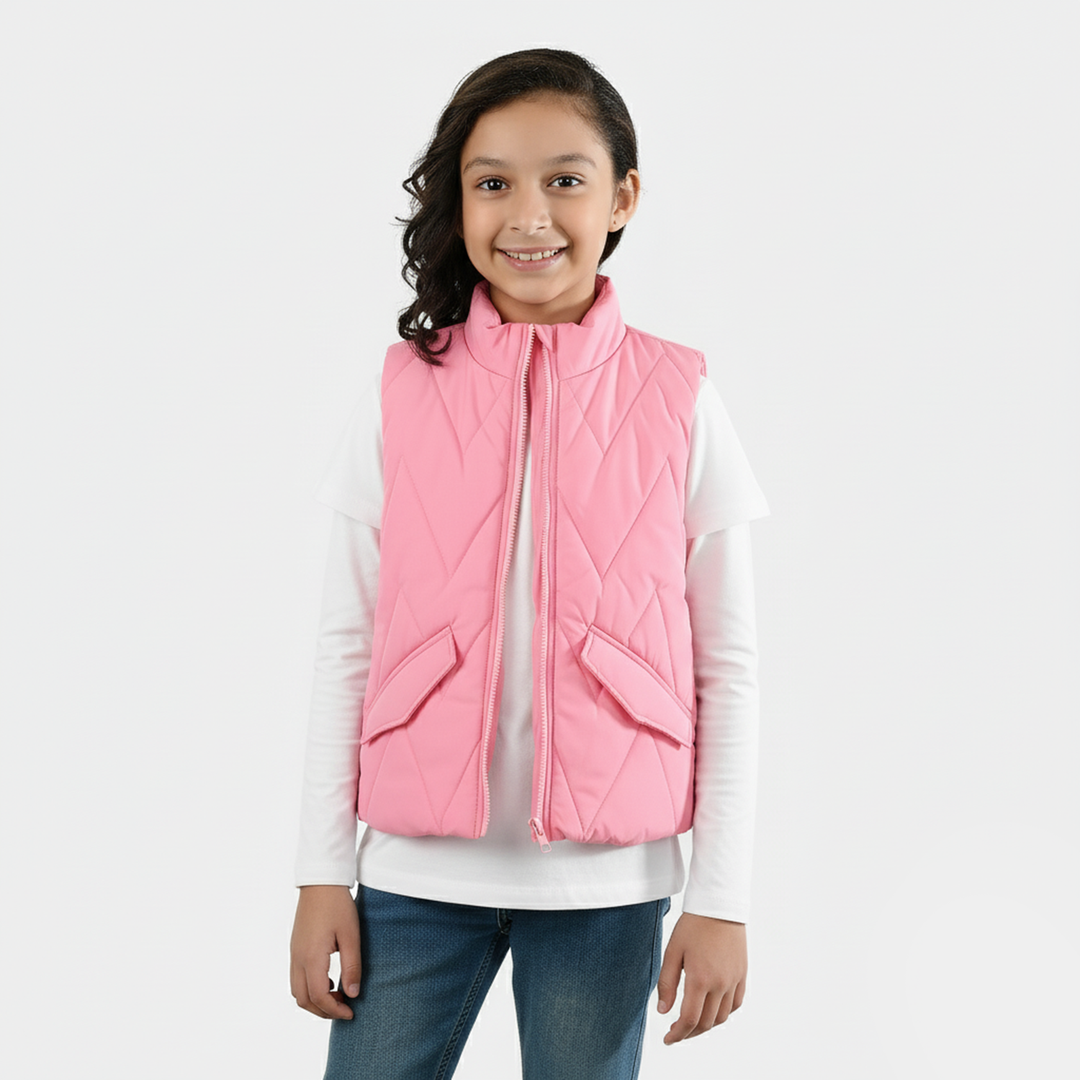 Girls Quilted Jacket - Pink
