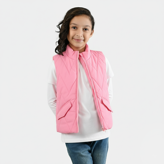 Girls Quilted Jacket - Pink