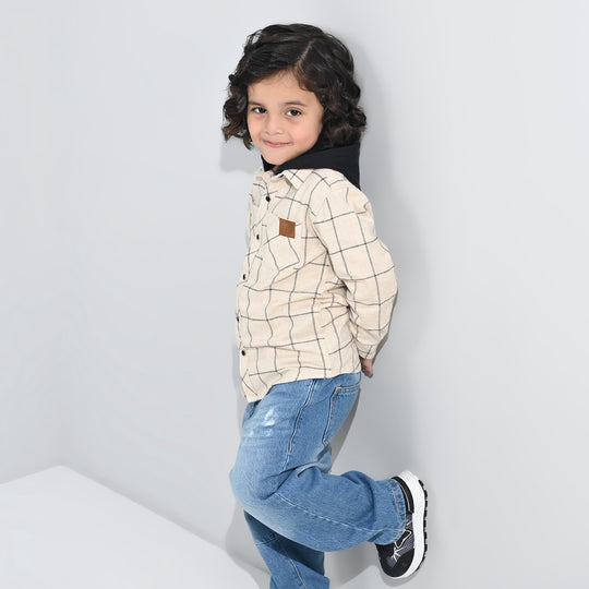Boys Flannel Shirt (Adventure)-Off.White