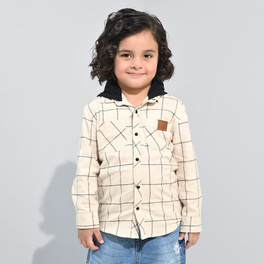 Boys Flannel Shirt (Adventure)-Off.White
