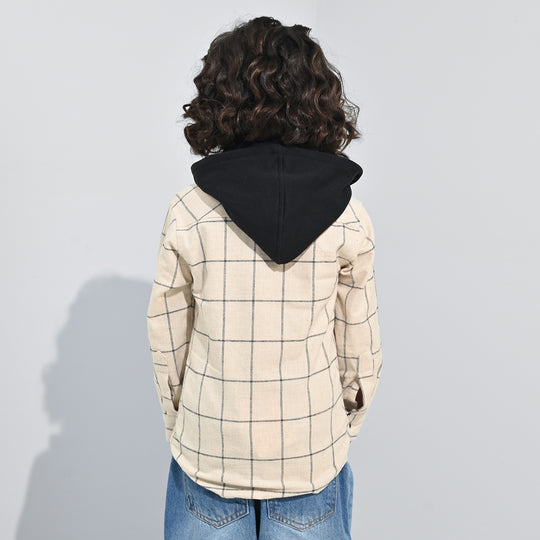 Boys Flannel Shirt (Adventure)-Off.White