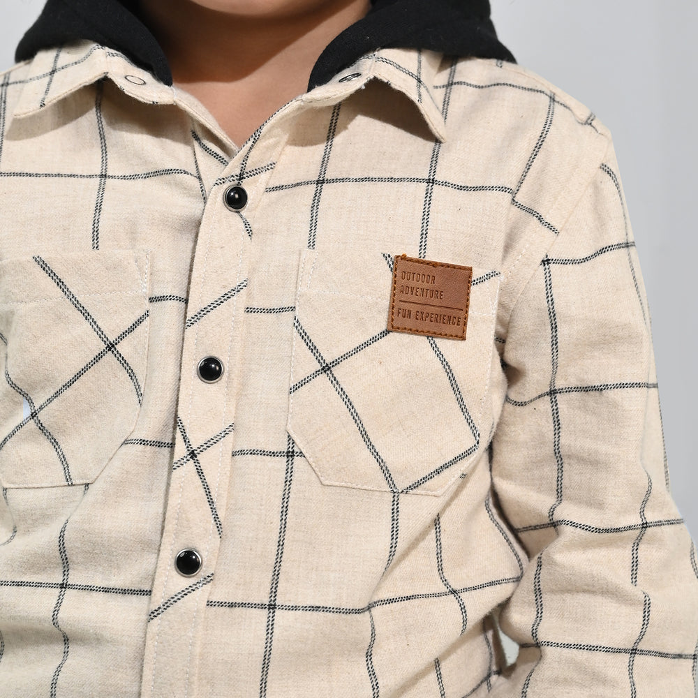 Boys Flannel Shirt (Adventure)-Off.White