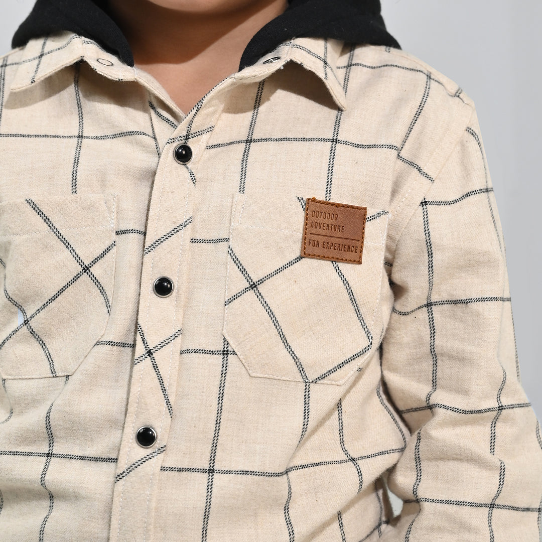 Boys Flannel Shirt (Adventure)-Off.White