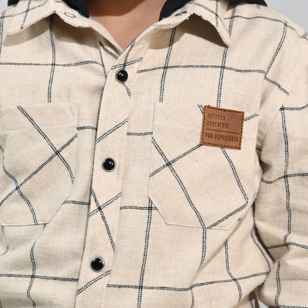 Boys Flannel Shirt (Adventure)-Off.White