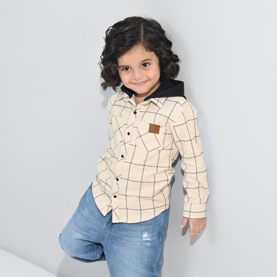 Boys Flannel Shirt (Adventure)-Off.White
