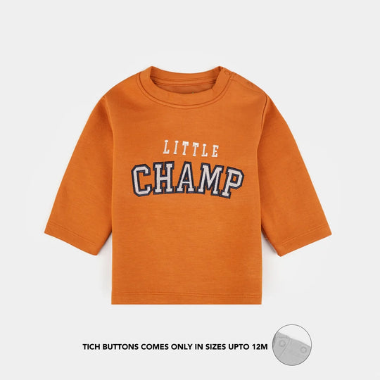 Infant Boys Cotton Interlock Suit Little champ