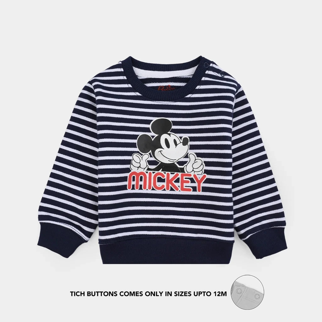 Infant Boys Jersey/Terry Sweatshirt - Navy