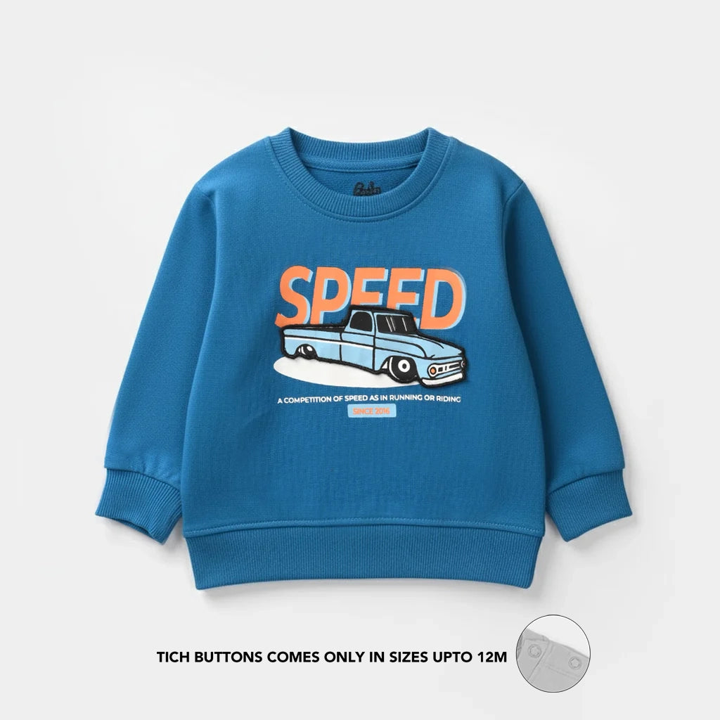 Infant Boys Jersey/Terry Sweatshirt - Blue