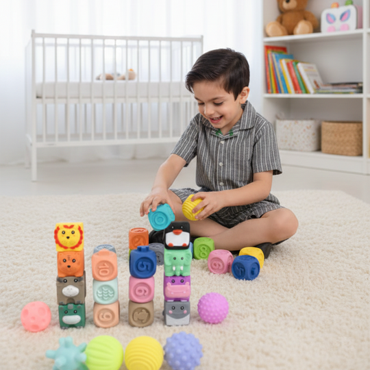 Educational Soft Animal & Shapes Blocks For Kids