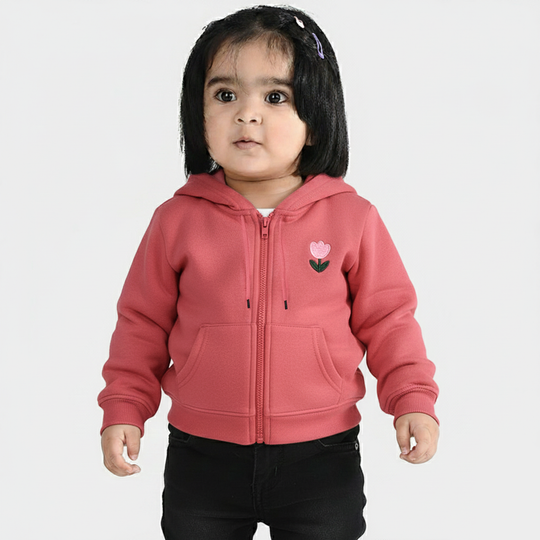 Infant Girls Fleece Knitted Jacket Basic
