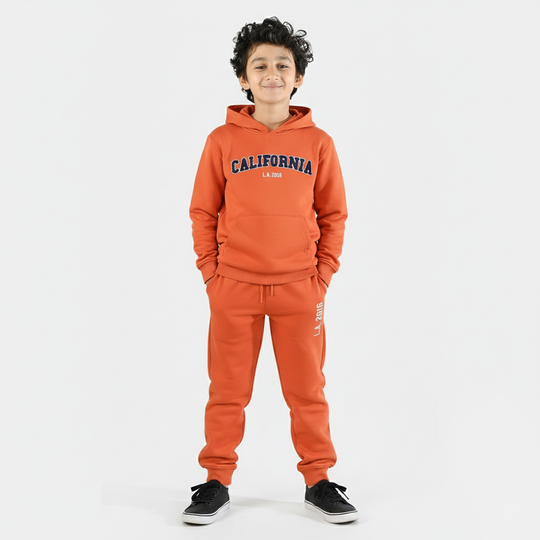 Boys Jersey/Terry 2 Piece Suit California-Orange