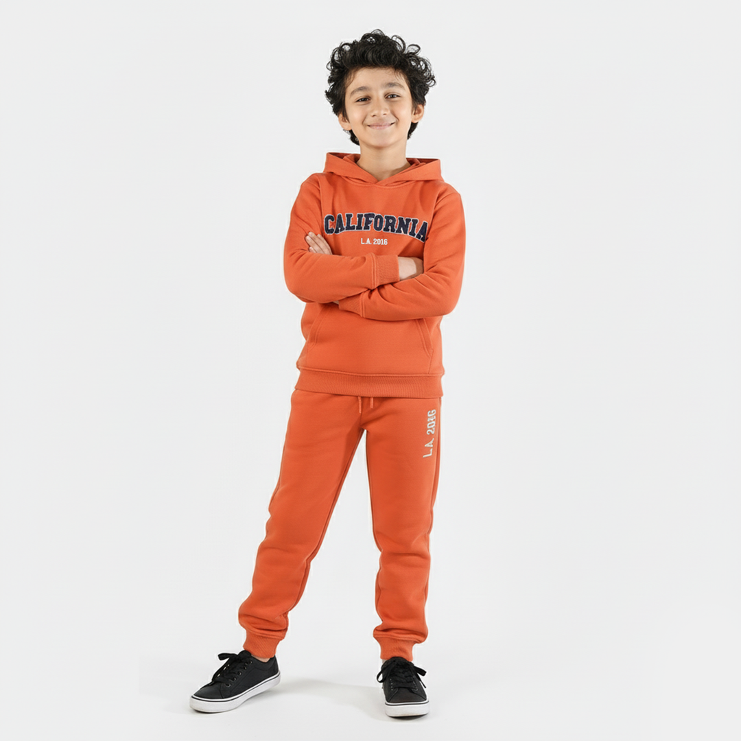 Boys Jersey/Terry 2 Piece Suit California-Orange