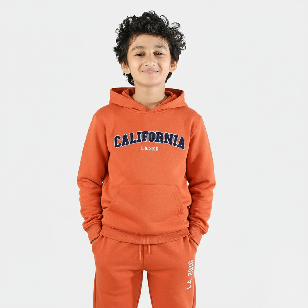 Boys Jersey/Terry 2 Piece Suit California-Orange