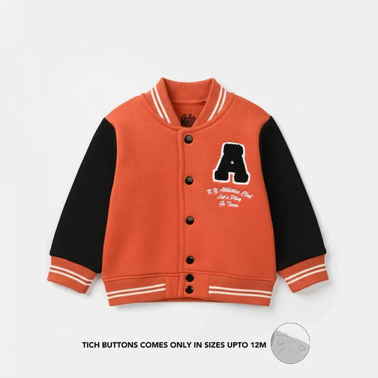 Infant Boys Fleece 2 Piece Suit Lest Play-Orange/Black