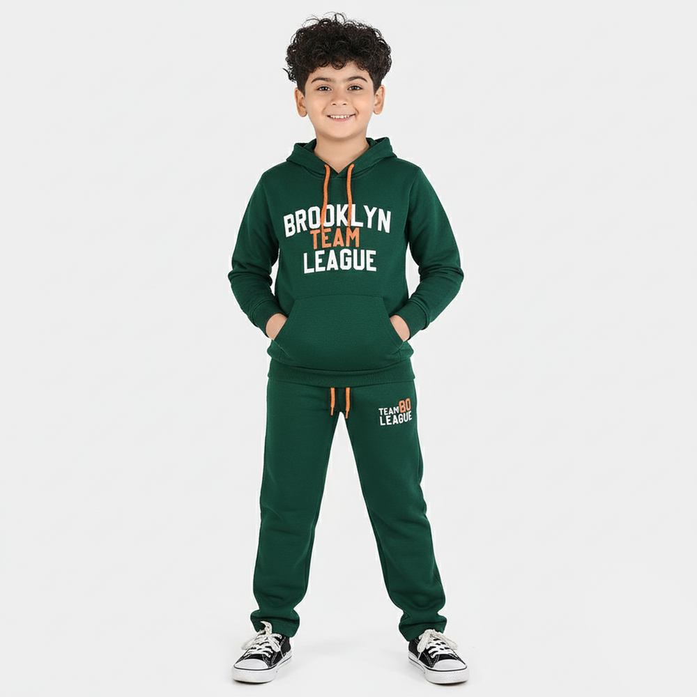 Boys Fleece 2 Piece Suit Brooklyn-Green