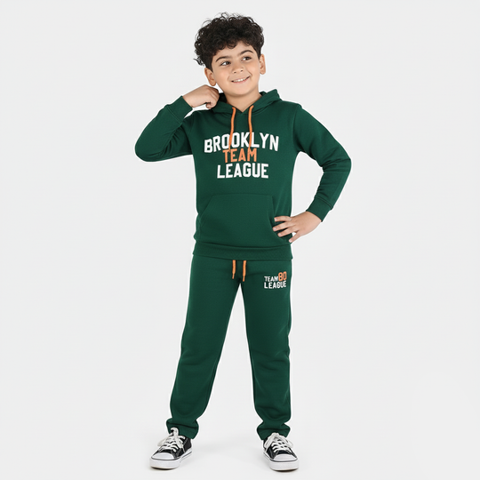 Boys Fleece 2 Piece Suit Brooklyn-Green
