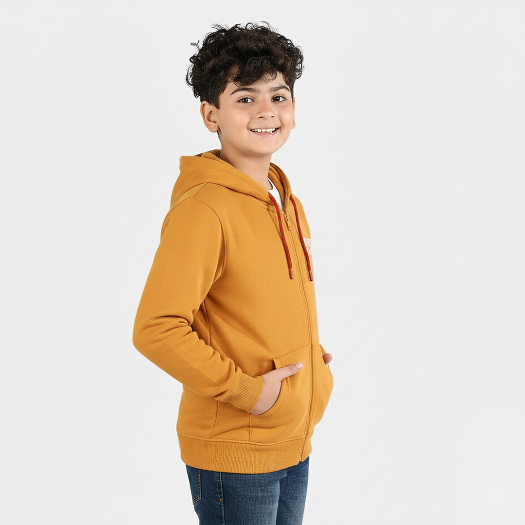 Boys Fleece Knitted Jacket Out & Play-Sun Flower