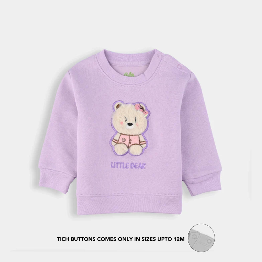 Infant Girls Fleece 2 Piece Suit Bear