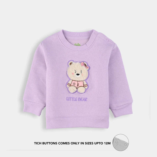 Infant Girls Fleece 2 Piece Suit Bear