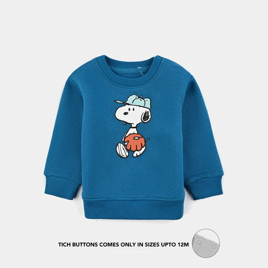 Infant Boys Fleece 2 Piece Suit Peanut - Teal Blue