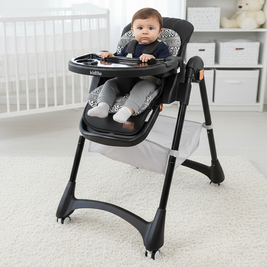 Baby High Chair KD3-3 | Dinning Chair Black