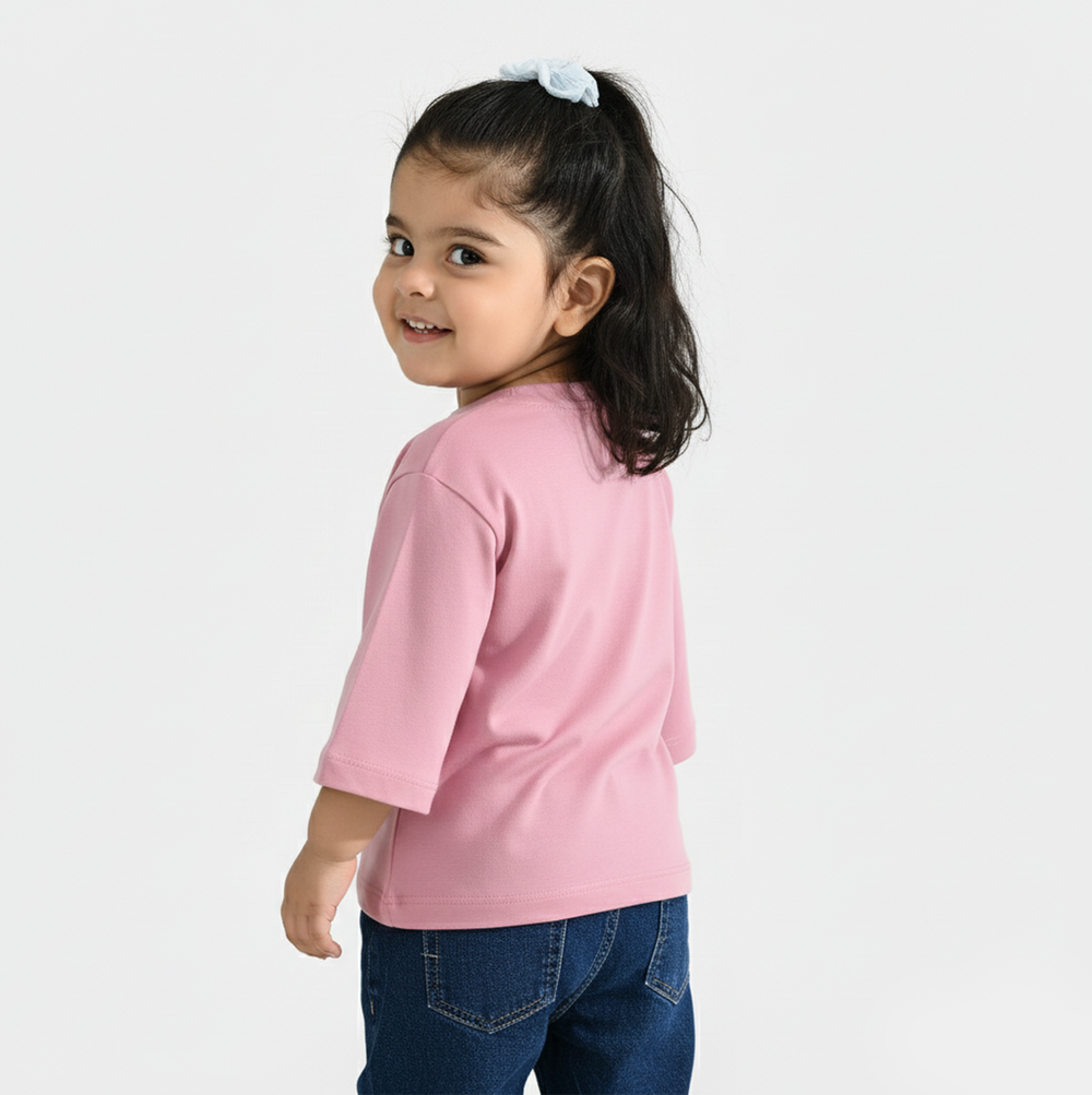 Infant Girls Jersey/Terry T-Shirt F/S Little Duckling-Pink