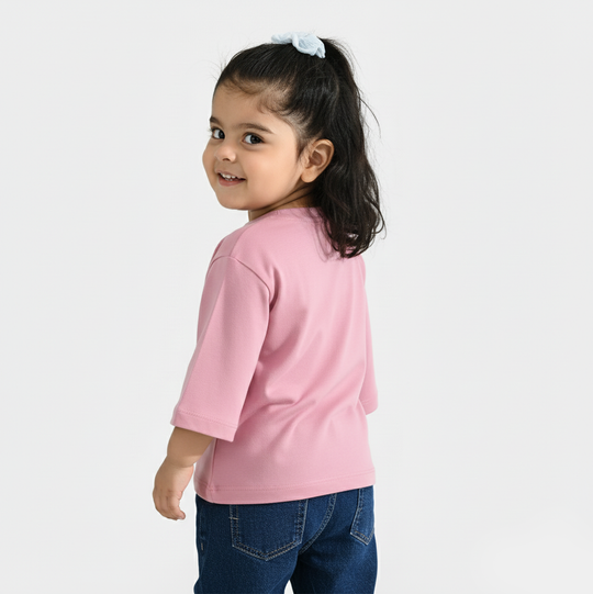 Infant Girls Jersey/Terry T-Shirt F/S Little Duckling-Pink
