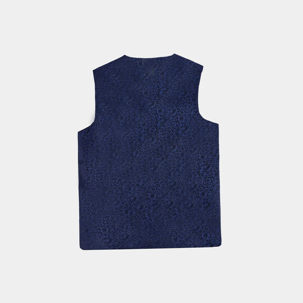 Infant Boys Poly Viscose Waistcoat - Navy