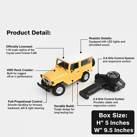 Remote Control Model Car Toy FJ40 Rock Crawler