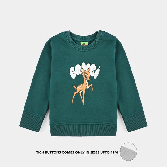 Infant Girls Fleece Sweatshirt Bambi-Green