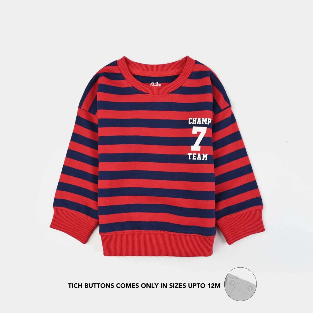 Infant Boys Jersey/Terry Sweatshirt - Red