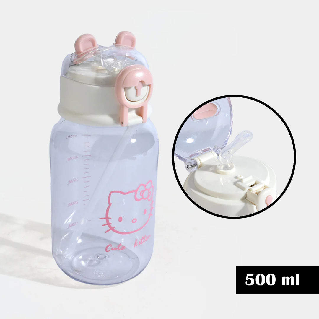 CARTOON TRANSPARENT WATER BOTTLE/BEAKER | SH2682 - PINK