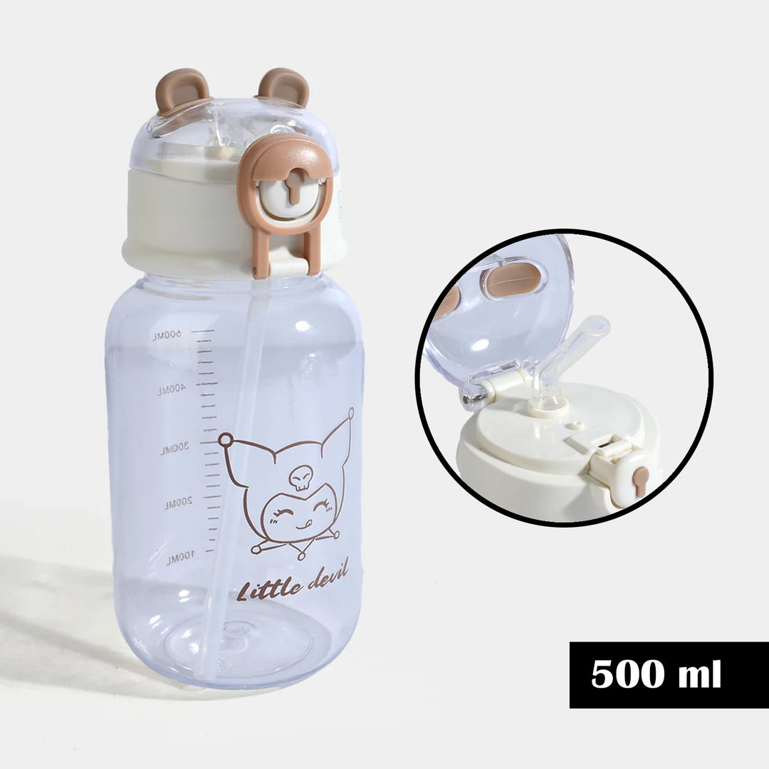 CARTOON TRANSPARENT WATER BOTTLE/BEAKER | SH2682 - BROWN