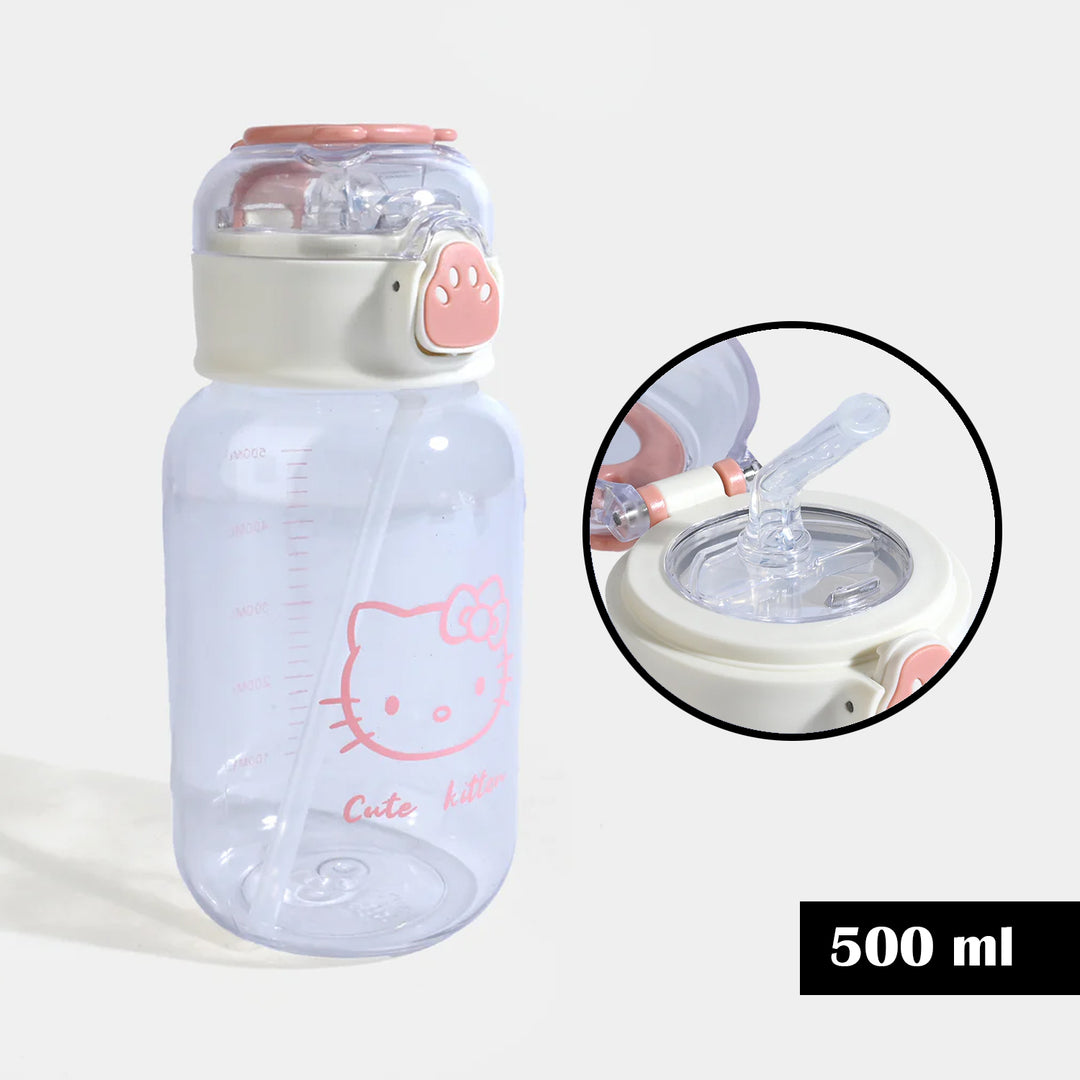 CARTOON TRANSPARENT WATER BOTTLE/BEAKER | SH2683 - PINK