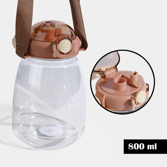 KIDS PLASTIC WATER BOTTLE/BEAKER | SH2688 - BROWN