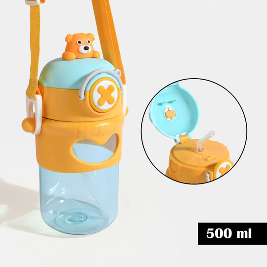 KIDS STRAW WATER BOTTLE/BEAKER | SH2704 - YELLOW