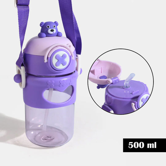 KIDS STRAW WATER BOTTLE/BEAKER | SH2704 - PURPLE