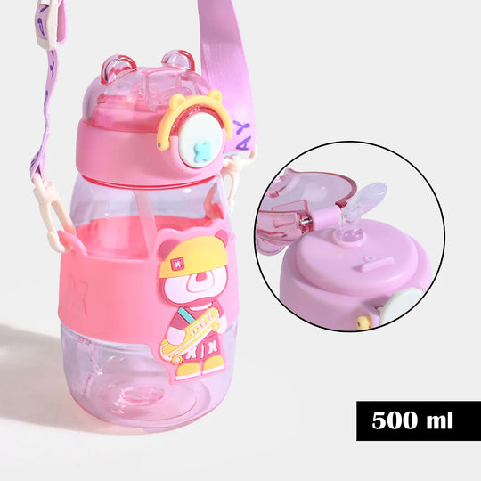 KIDS STRAW WATER BOTTLE/BEAKER | SH2703 - PINK