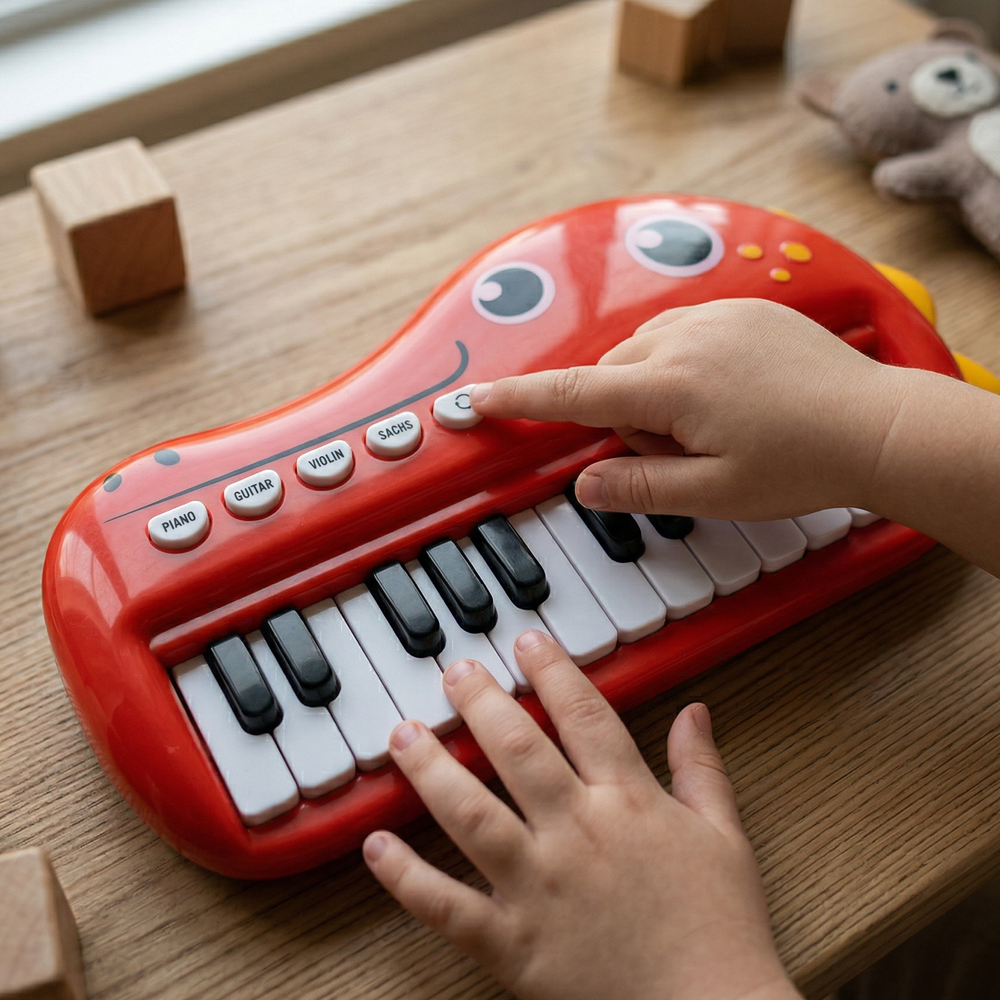 Cute Dino Face Theme Kids Piano Fun Musical Learning Toy