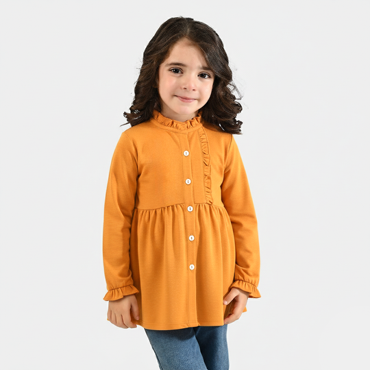 Girls Poly Jersey Casual Top Dahlia-Yellow