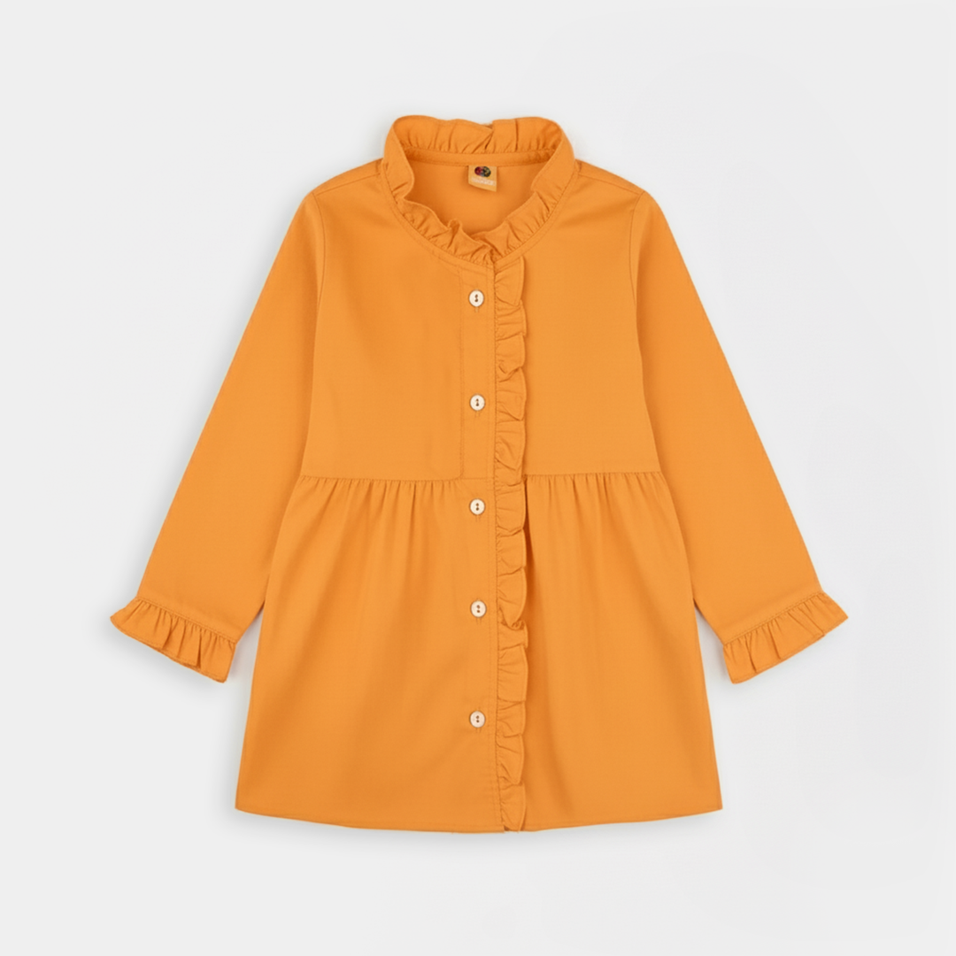 Girls Poly Jersey Casual Top Dahlia-Yellow