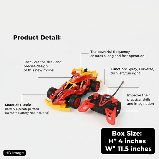 Remote Control Spray Function Car for Kids